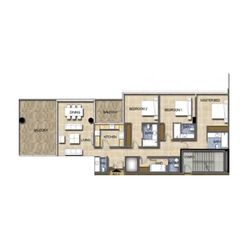 3 bedroom floor plan