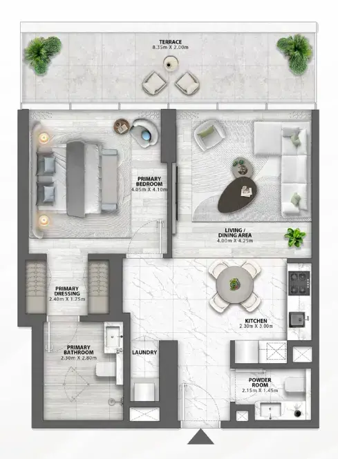 1 Bedroom apartments - Passo by Beyond floor plan