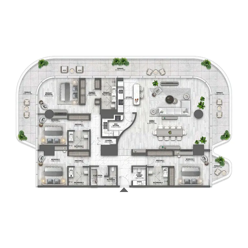 4 bedroom Apartments -  Passo by Beyond floor plan