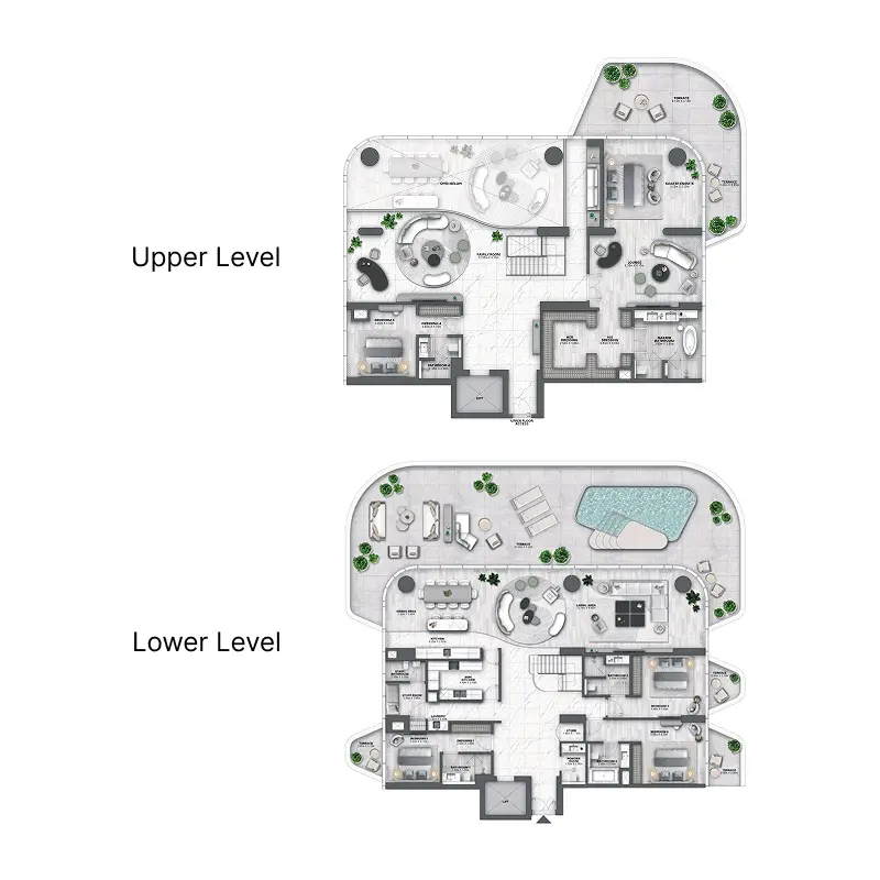 4 bedroom + pool Duplex Penthouse -  Passo by Beyond floor plan