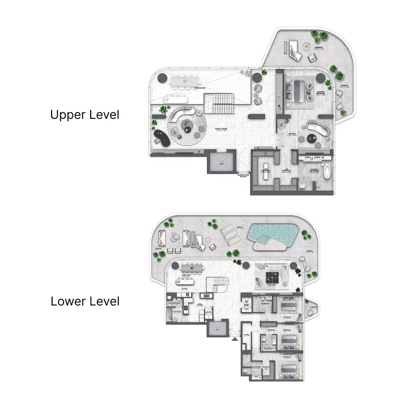 5 bedroom+pool Duplex Penthouse -  Passo by Beyond floor plan