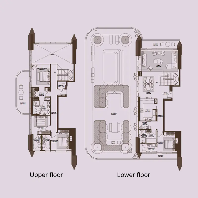4 bedroom Sky Villa -  Atelis floor plan