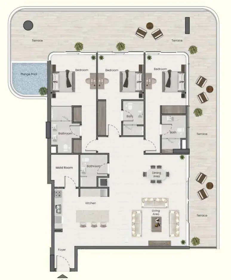 3 Bedrooms penthouse - Saddlewood Park floor plan