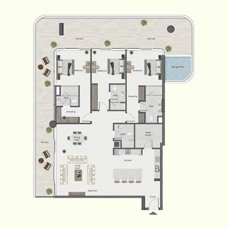 3,5 bedroom Penthouse -  Saddlewood Park floor plan