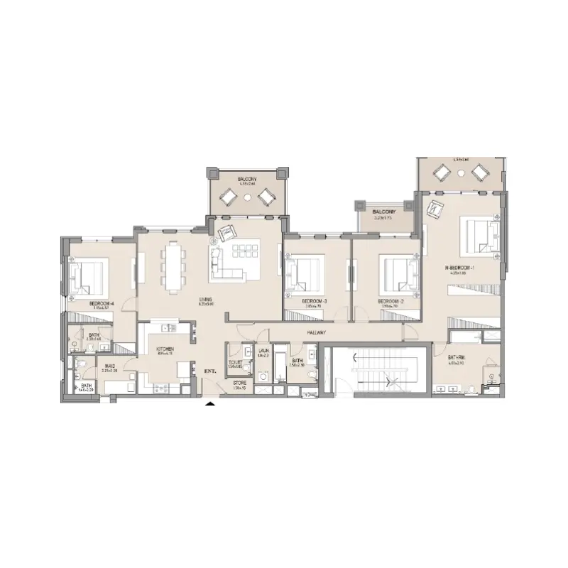 4 bedroom floor plan