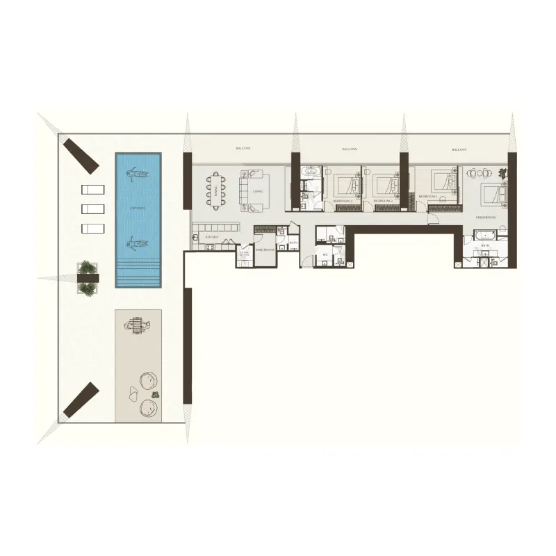 4 bedroom floor plan