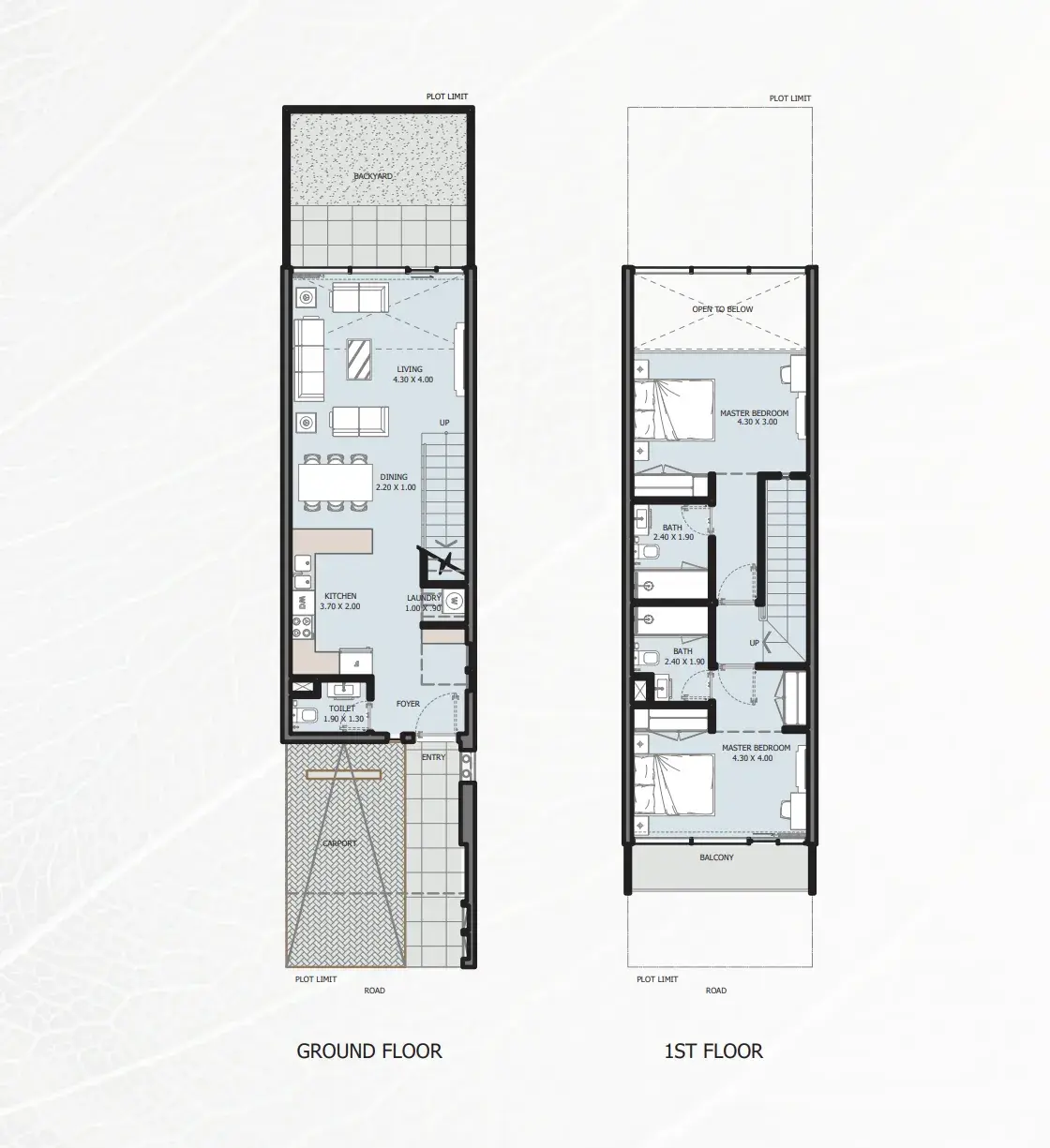 2 Bedrooms townhouse - Verdana V floor plan