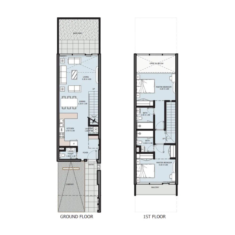 2 bedroom floor plan