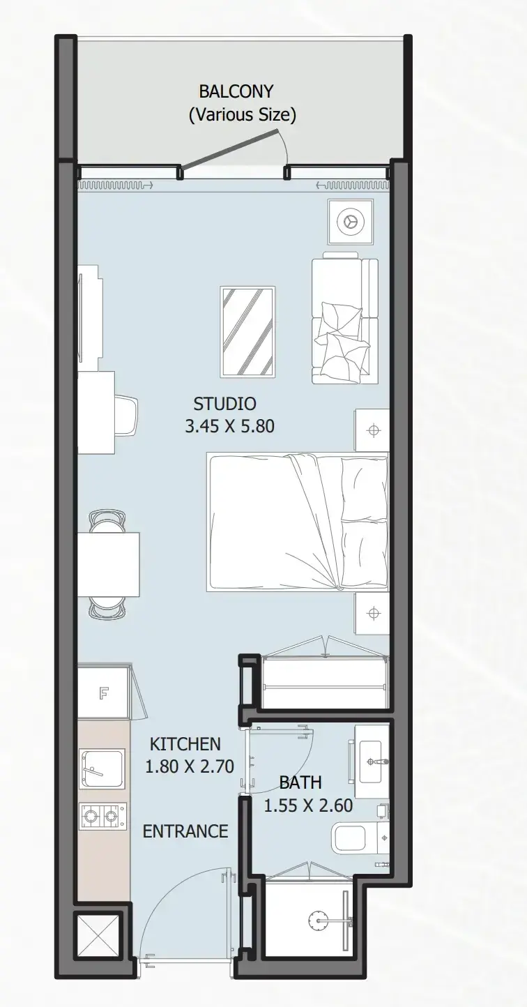 Studio apartments - Verdana VI floor plan