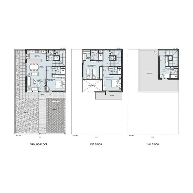 3 Bedrooms townhouse - Verdana VI floor plan