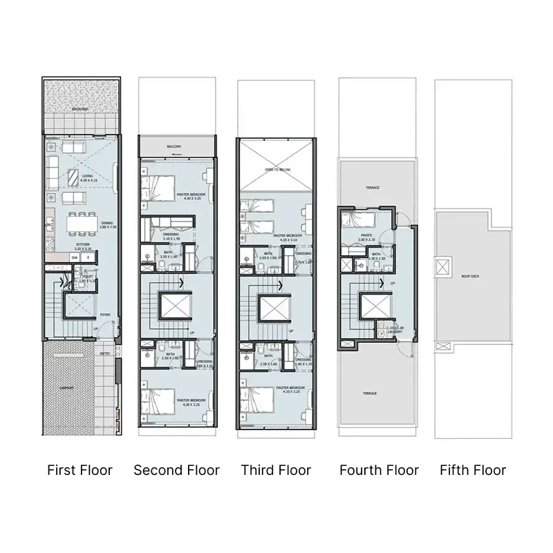 4 Bedrooms townhouse - Verdana IV floor plan