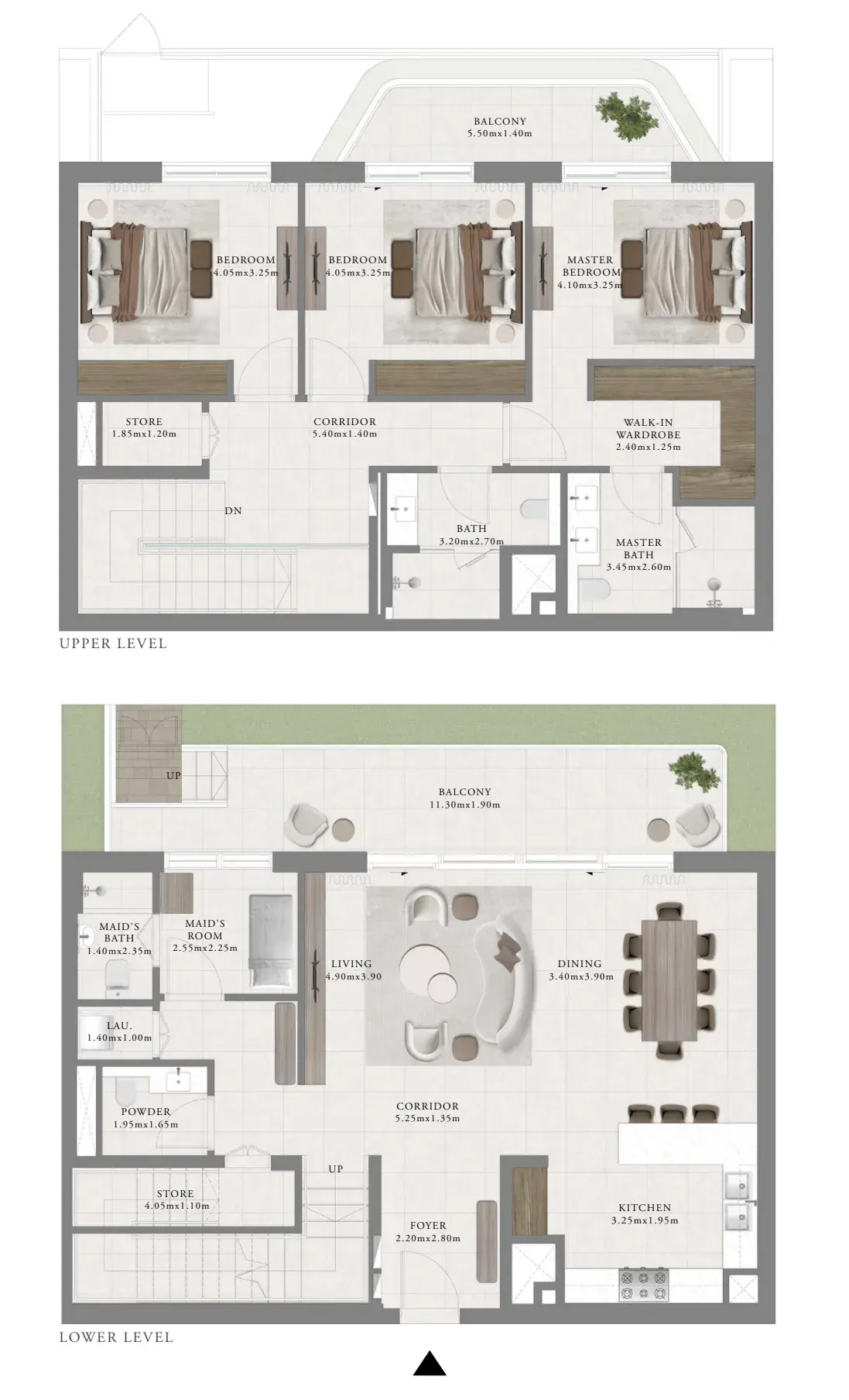 3 Bedrooms townhouse - Sera 2 floor plan