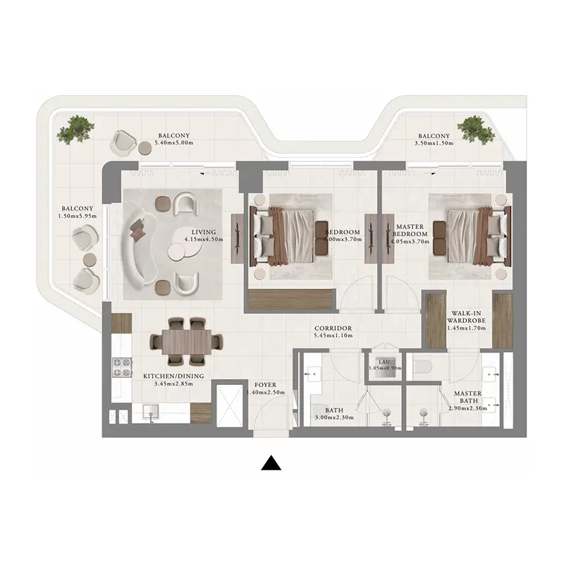 2 bedroom Apartments -  Sera 2 floor plan