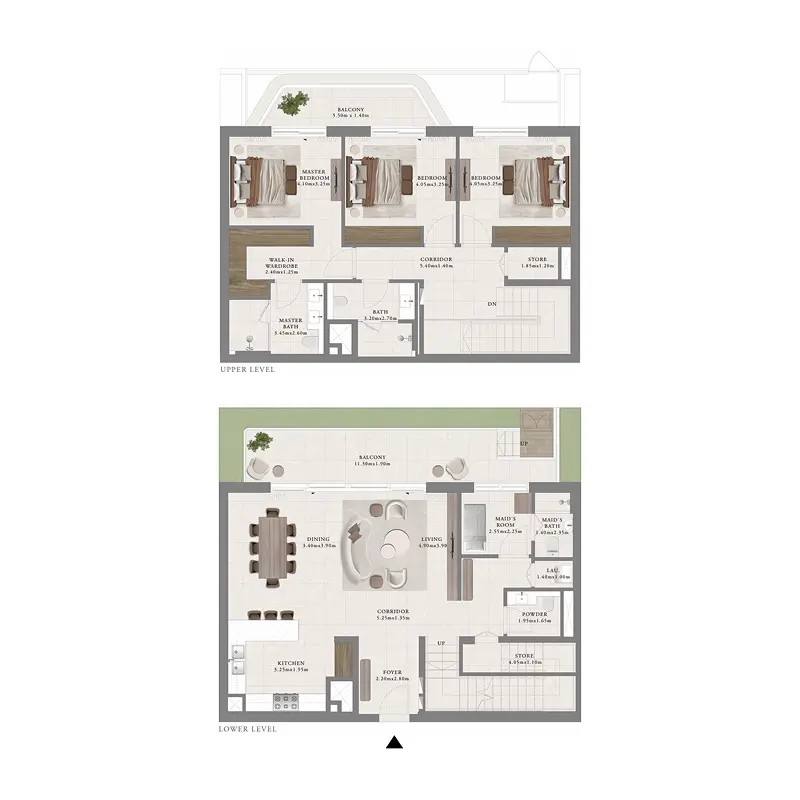 3 bedroom Townhouse -  Sera 2 floor plan