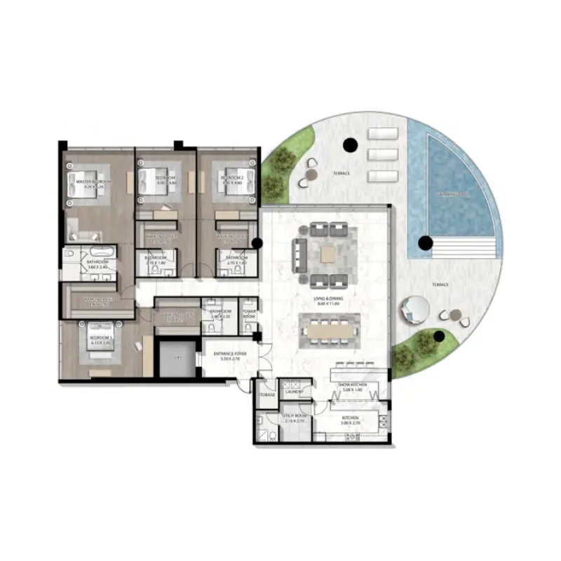 4 bedroom floor plan