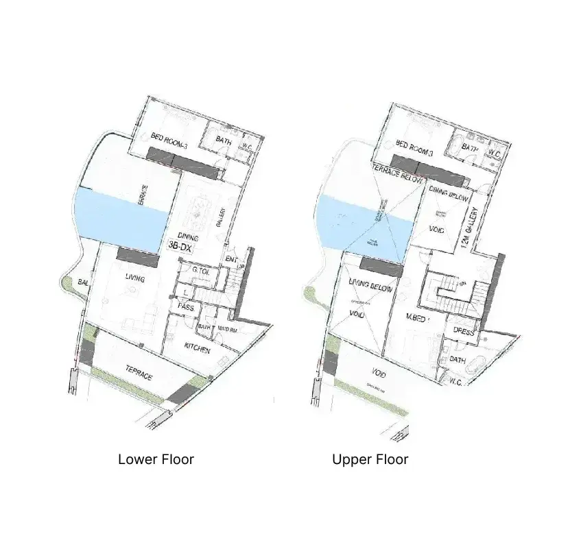 3.5 bedrooms duplex - Safa One de Grisogono floor plan