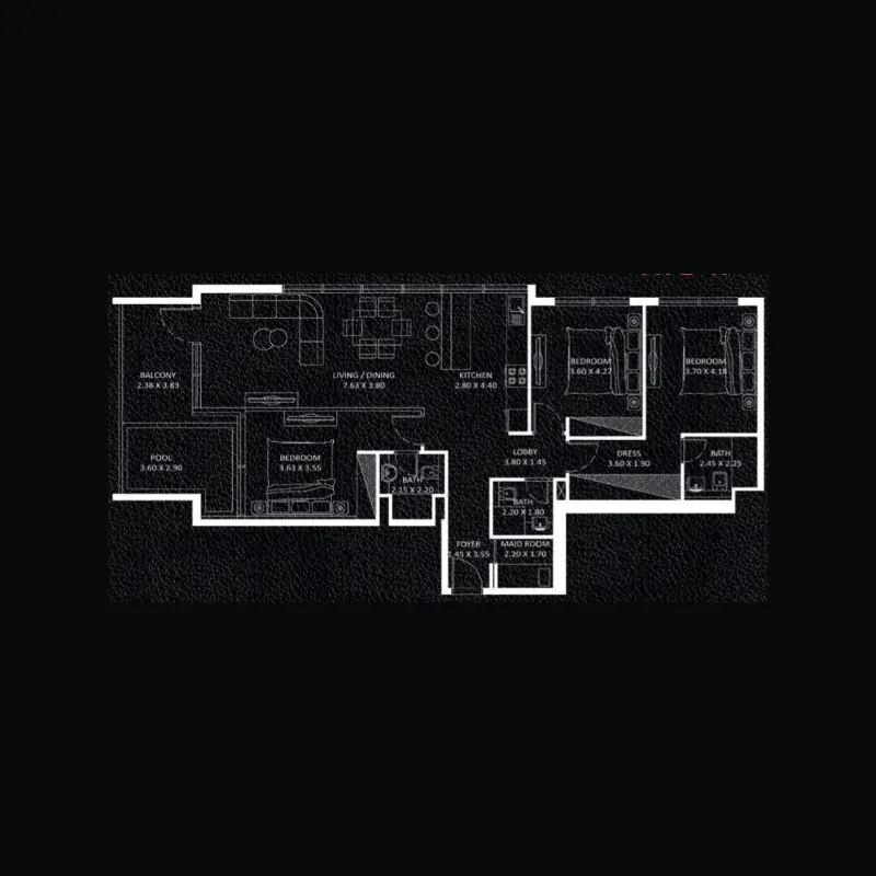 3 bedroom floor plan