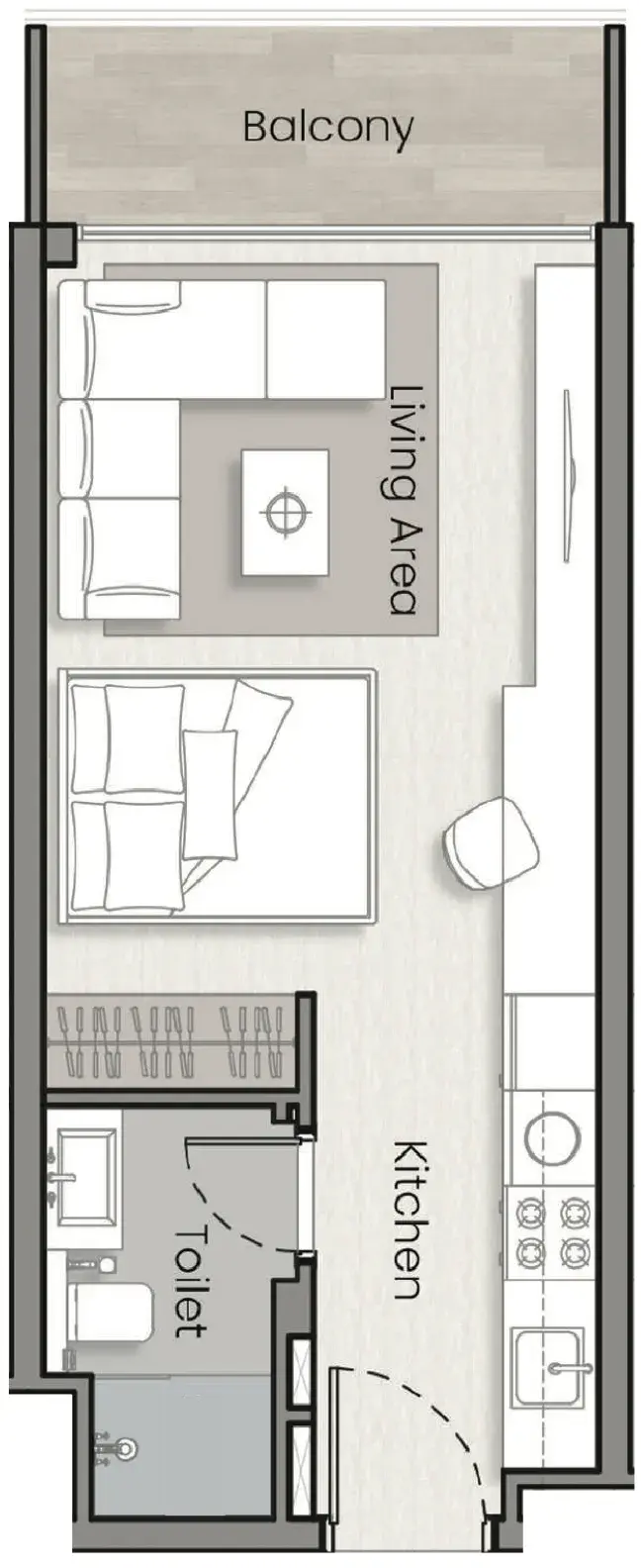 Studio apartments - Havelock Heights floor plan