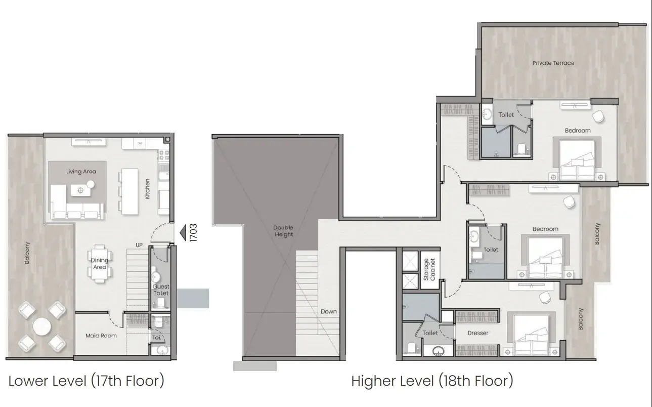 3 Bedrooms duplex - Havelock Heights floor plan