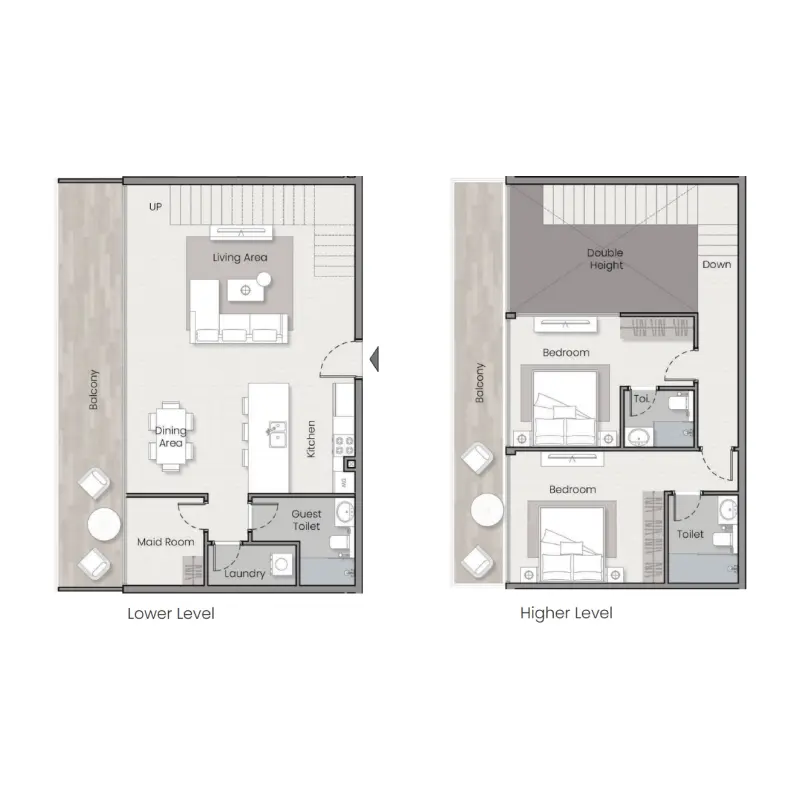 2 bedroom floor plan