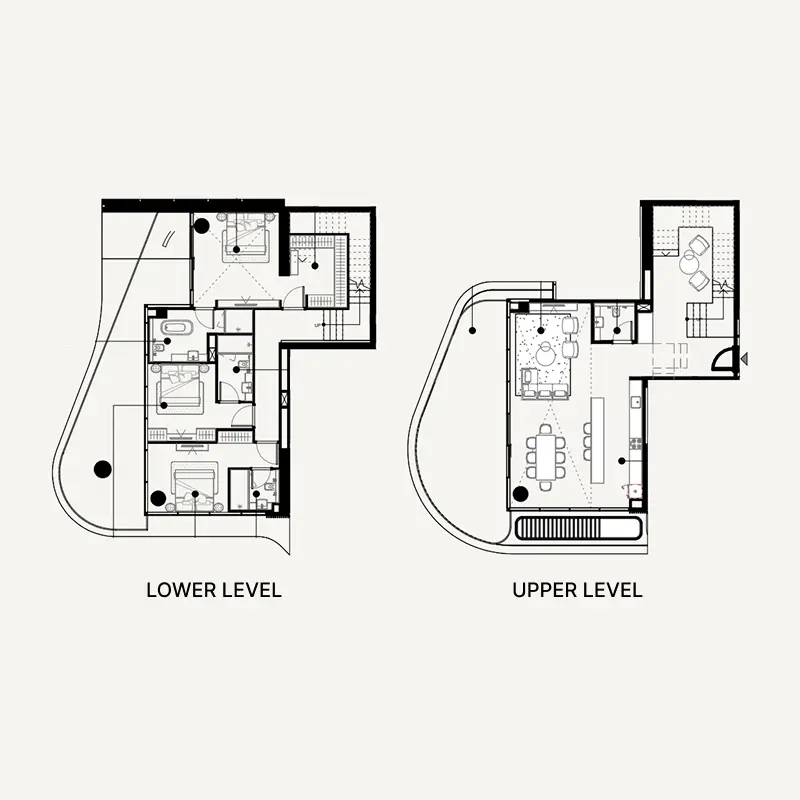3 bedroom Duplex -  Azizi Abraham floor plan
