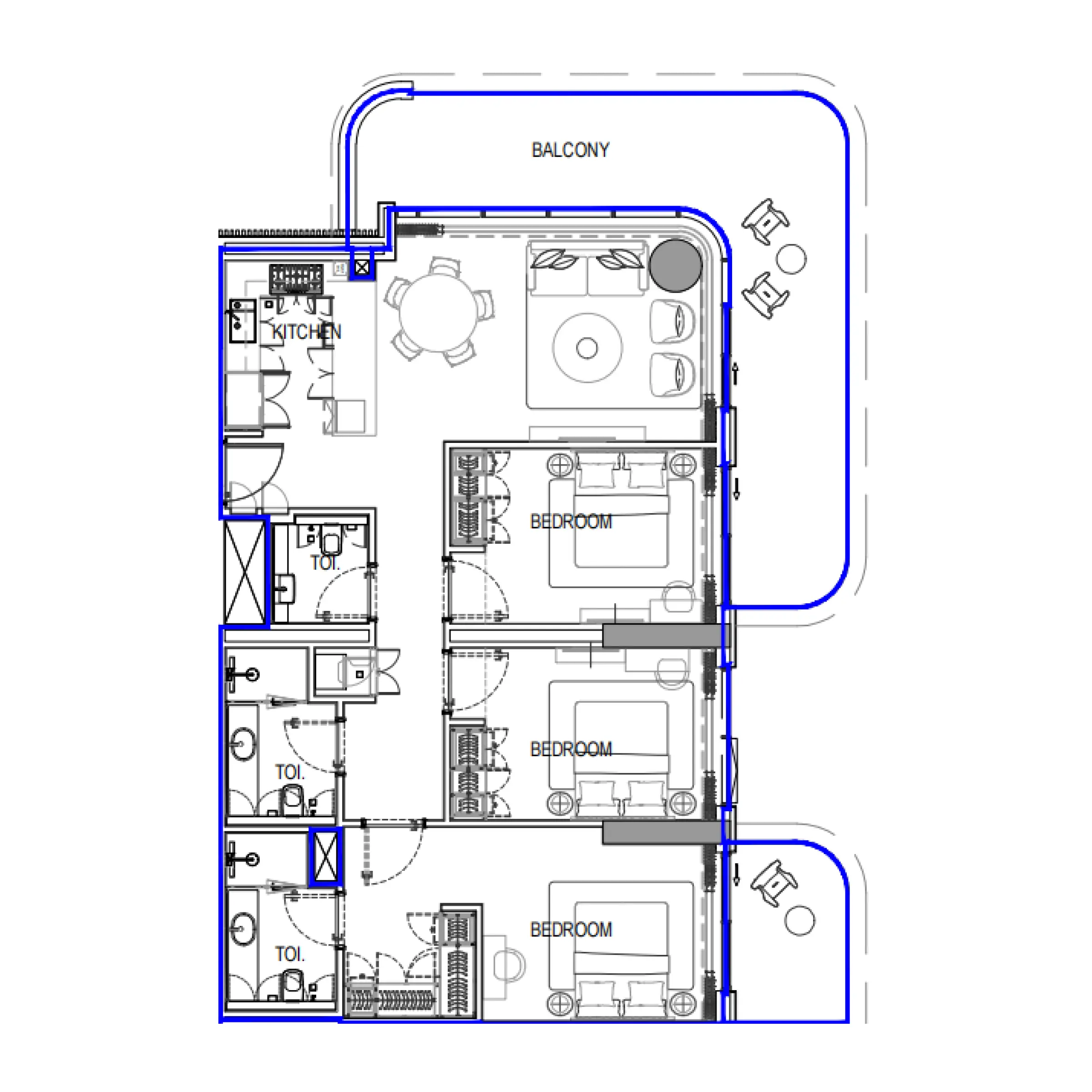 3 bedroom floor plan