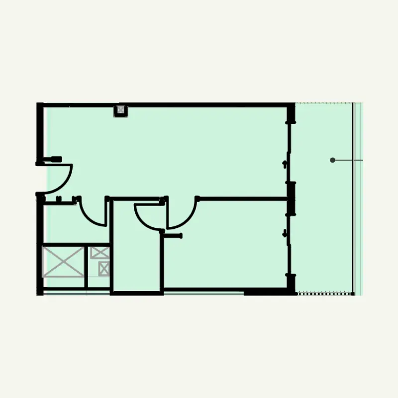 1 bedroom floor plan