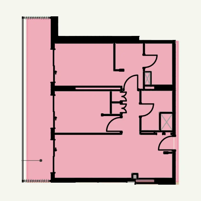 2 bedroom floor plan