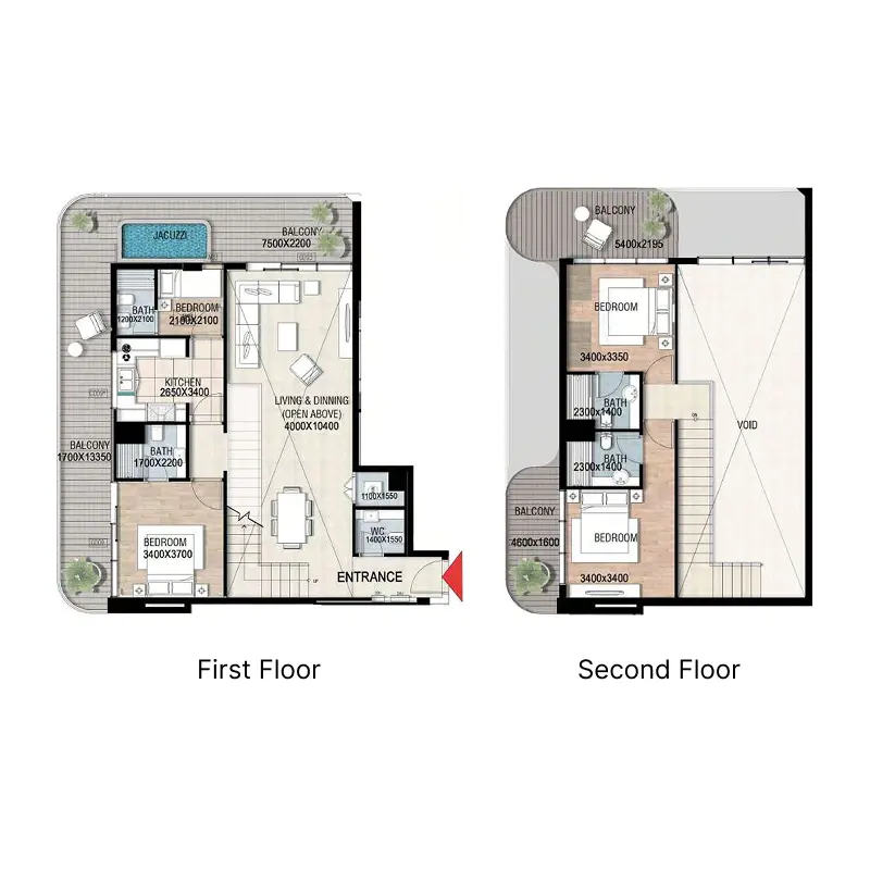 3 bedroom Duplex -  Confident Preston floor plan