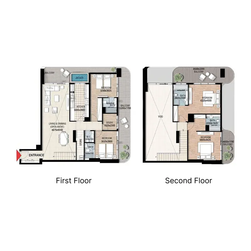 4 bedroom Duplex -  Confident Preston floor plan