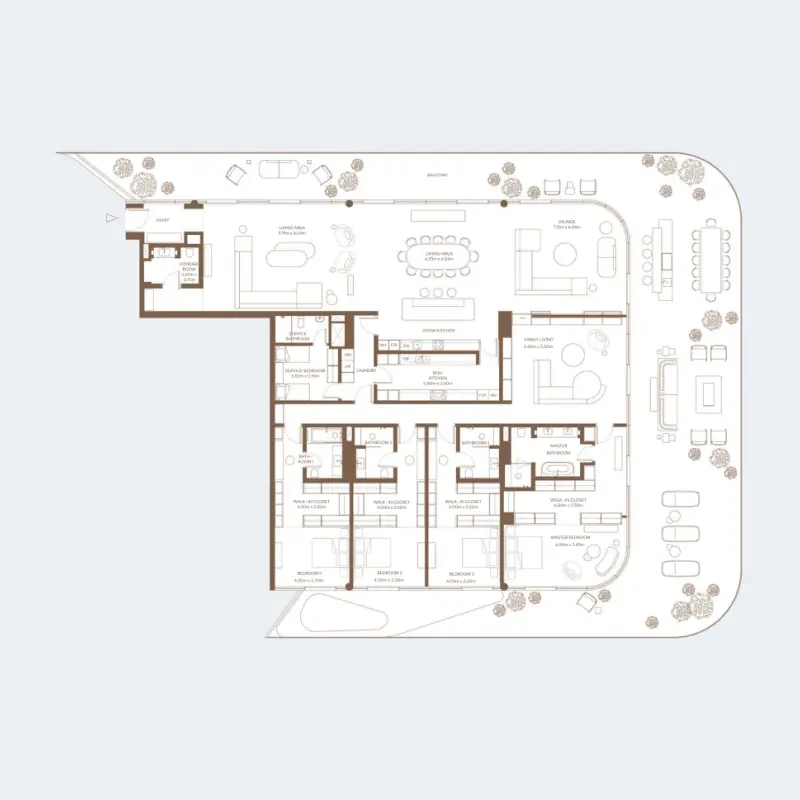 4 bedroom floor plan