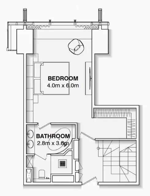 1 Bedroom penthouse - Burj Azizi floor plan