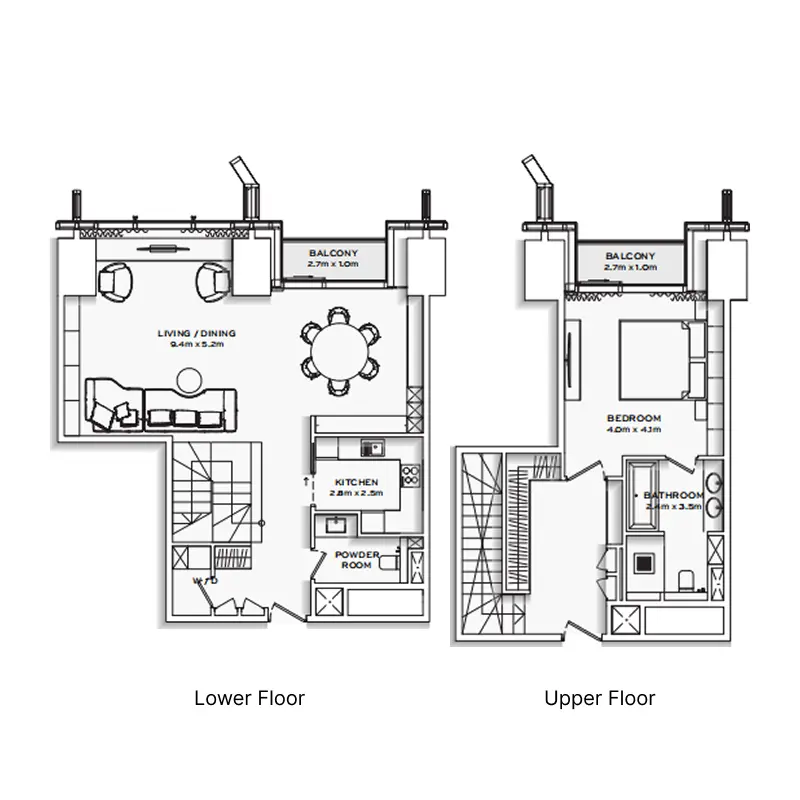 1 bedroom floor plan