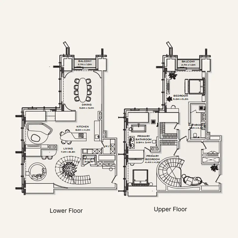 2 bedroom floor plan