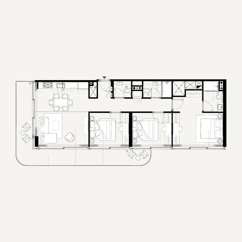 3 bedroom floor plan