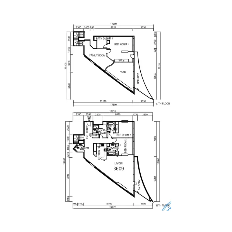 3 bedroom floor plan
