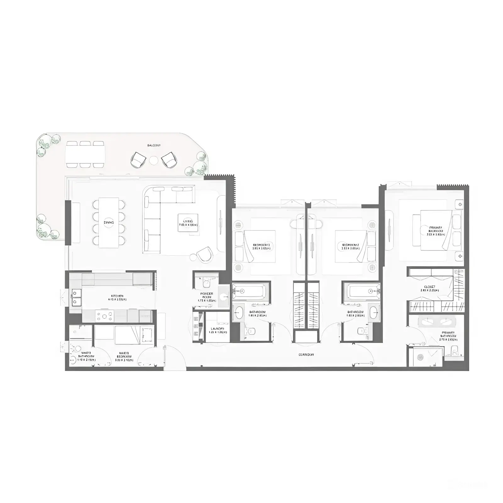 3 bedroom floor plan