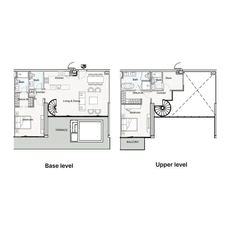 2 bedroom floor plan