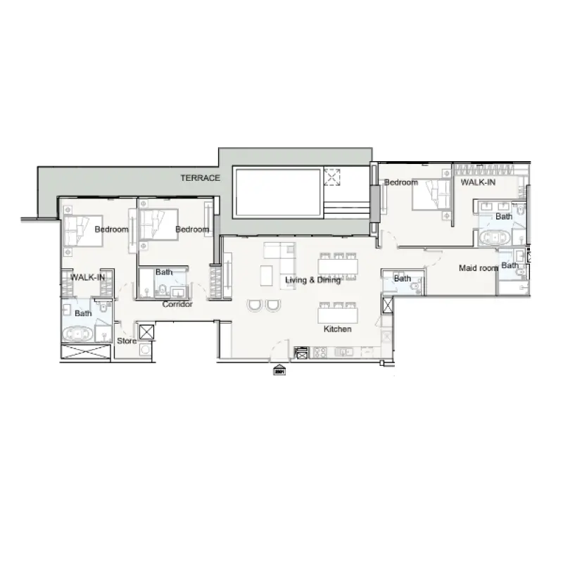 3 bedroom floor plan
