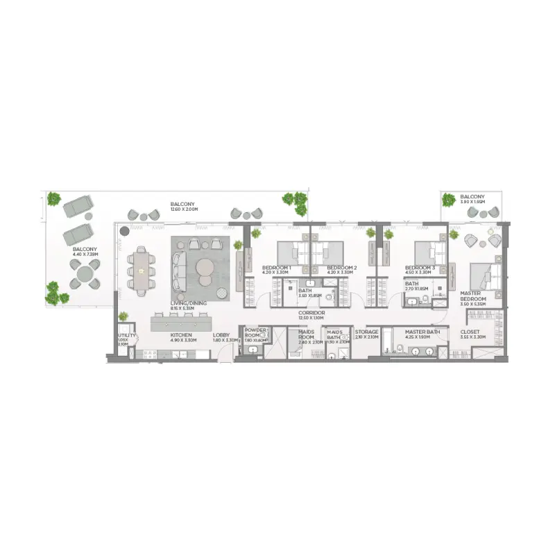 4 bedroom floor plan