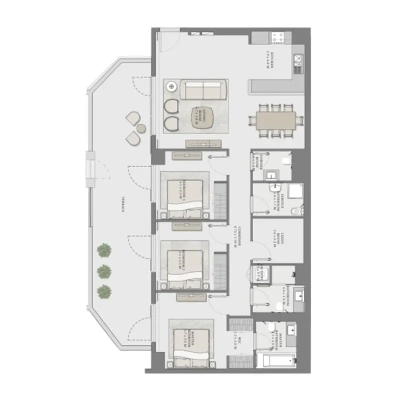 3 bedroom floor plan