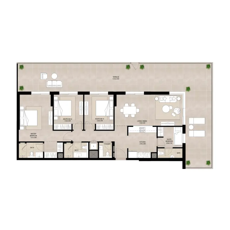 3 bedroom floor plan