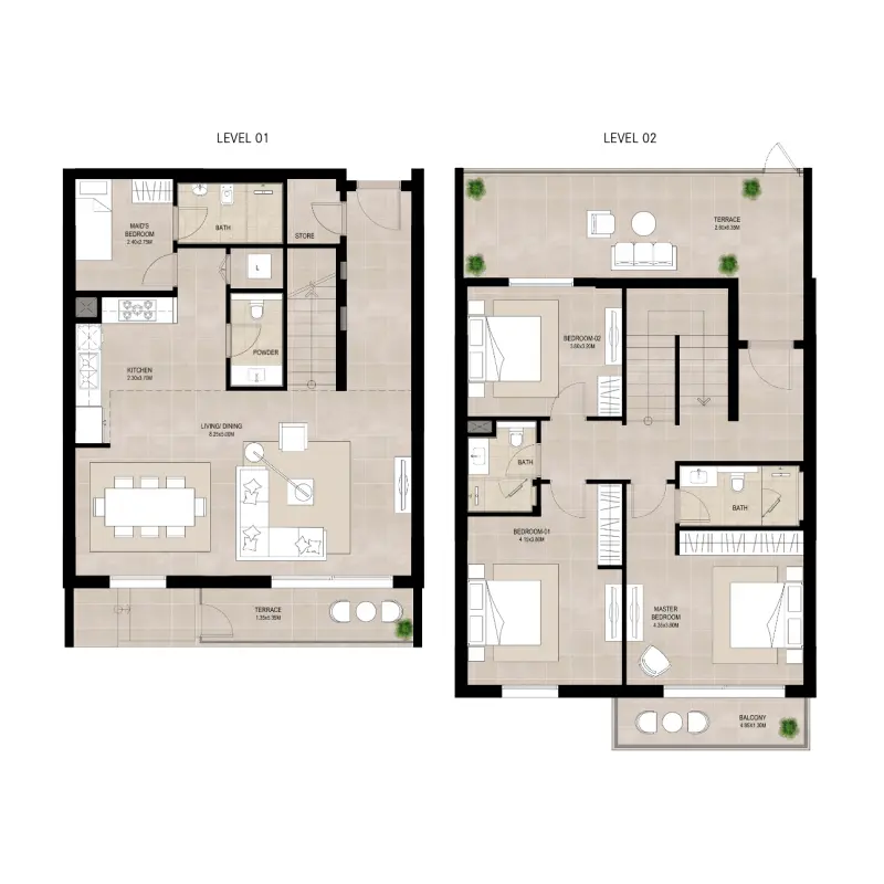3 bedroom floor plan