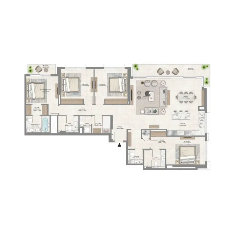4 bedroom floor plan