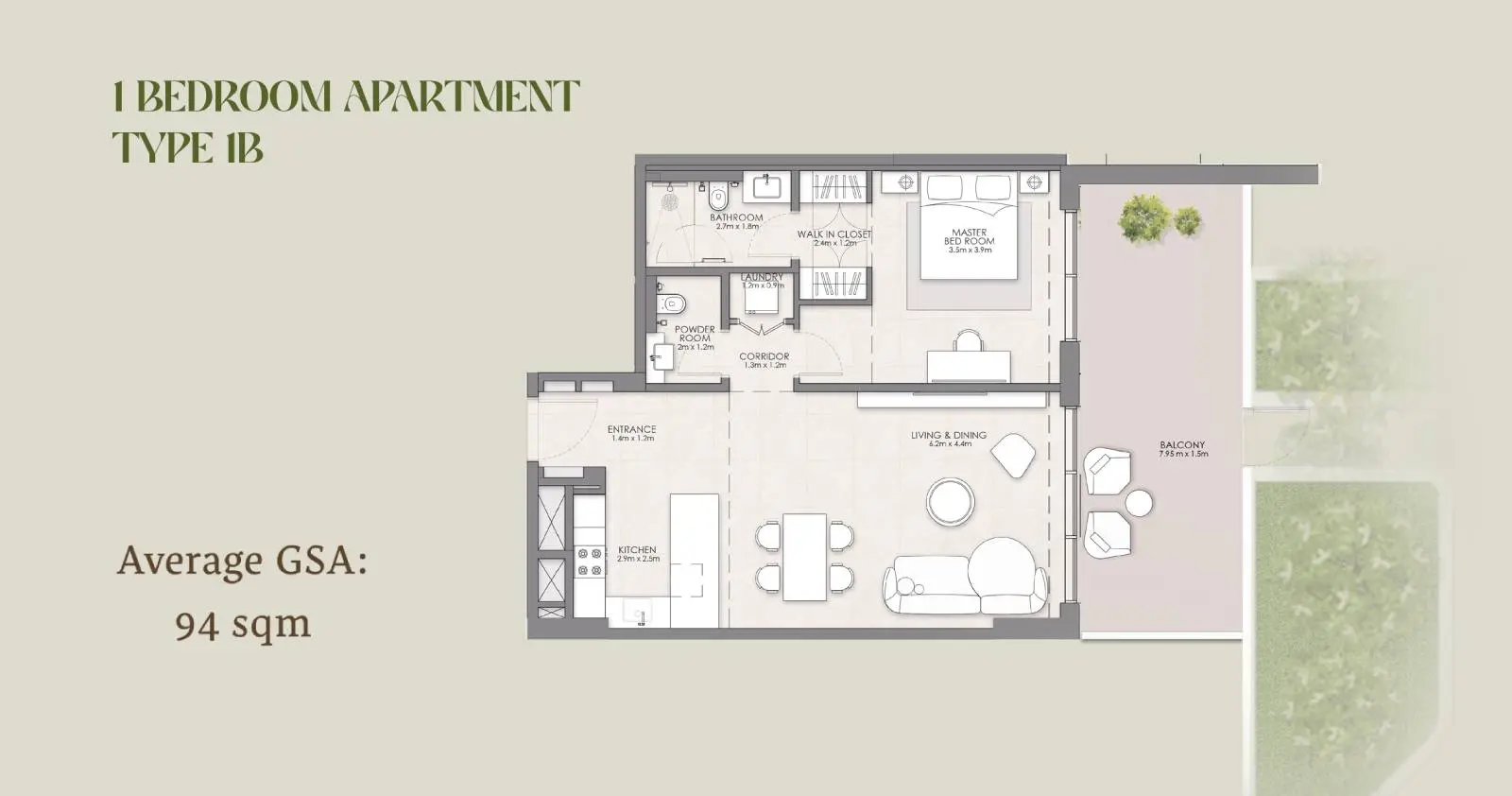 Type 1B floor plan