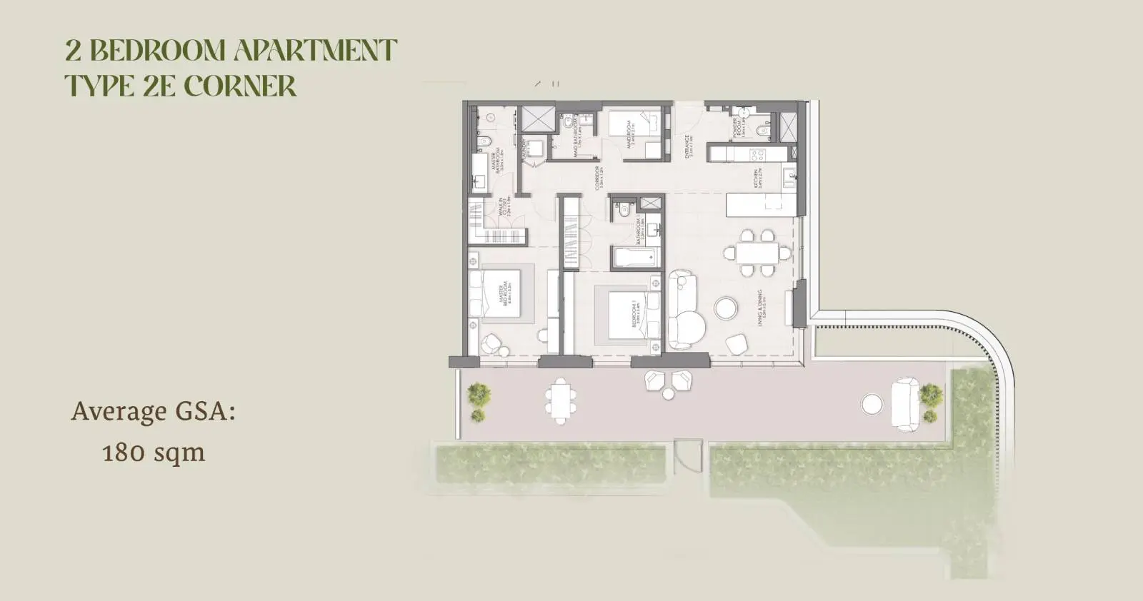Type 2E Corner floor plan
