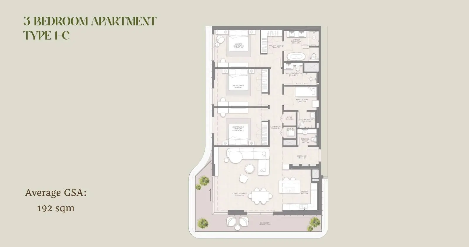 Type 1-C floor plan