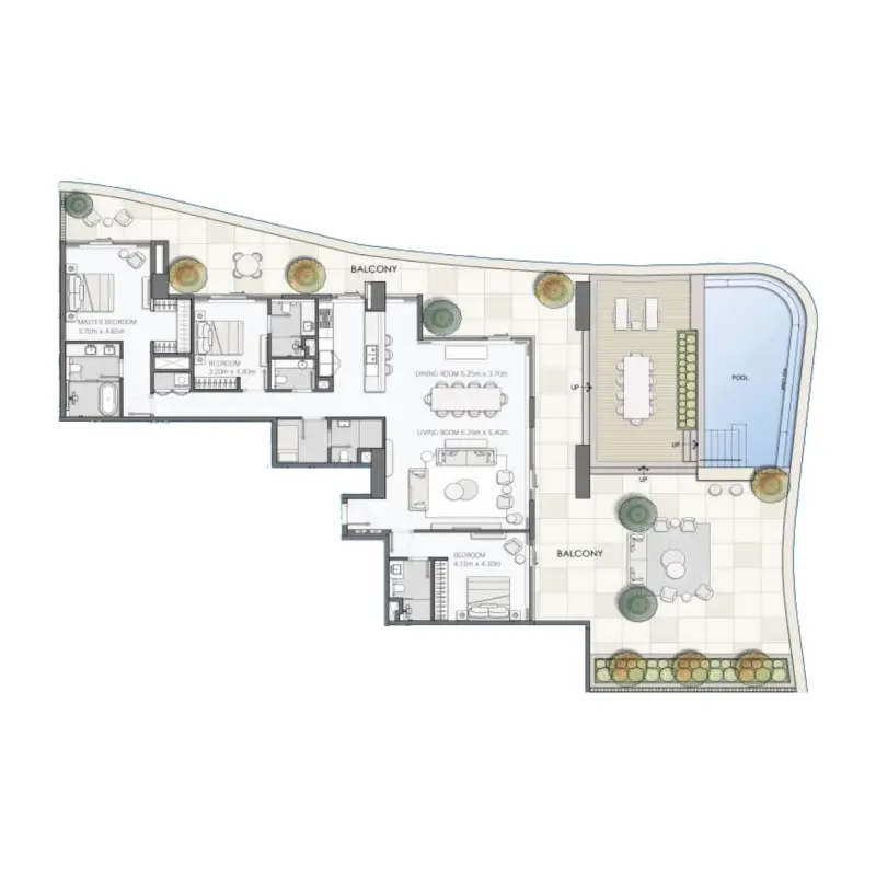 4 bedroom floor plan