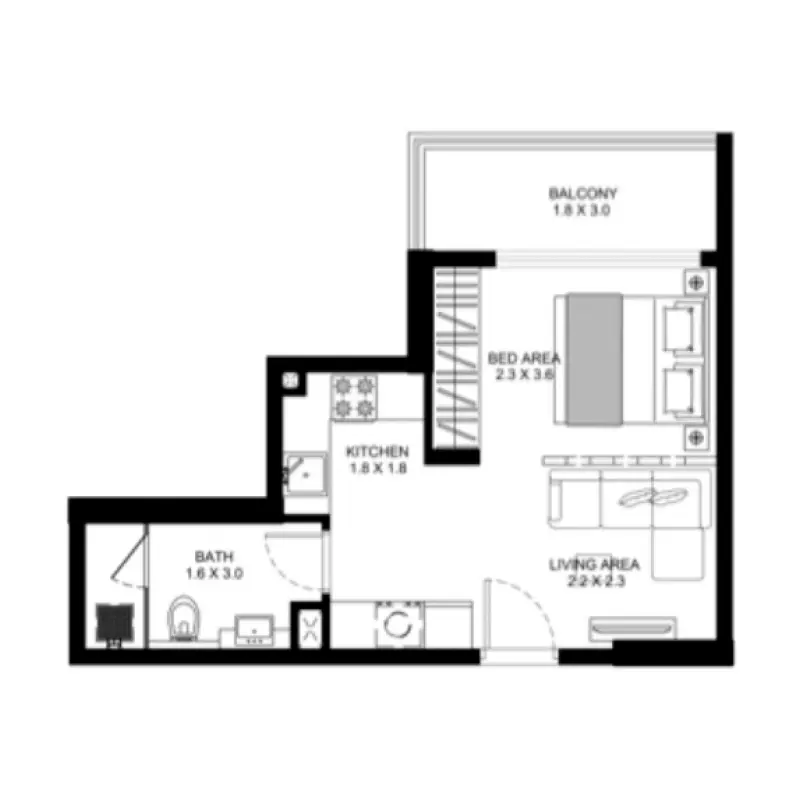 Studio floor plan