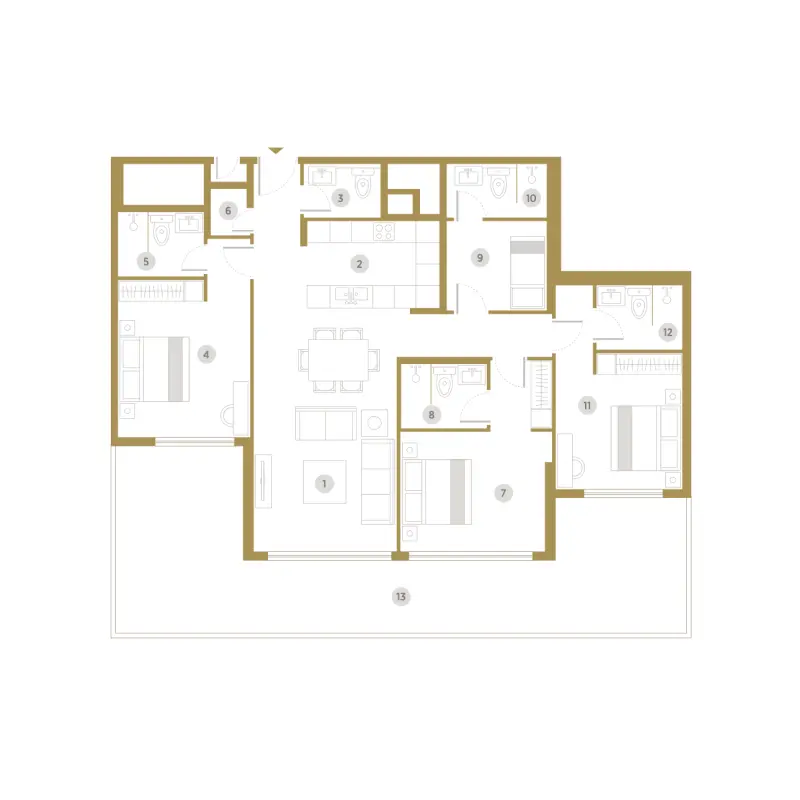 3 bedroom floor plan